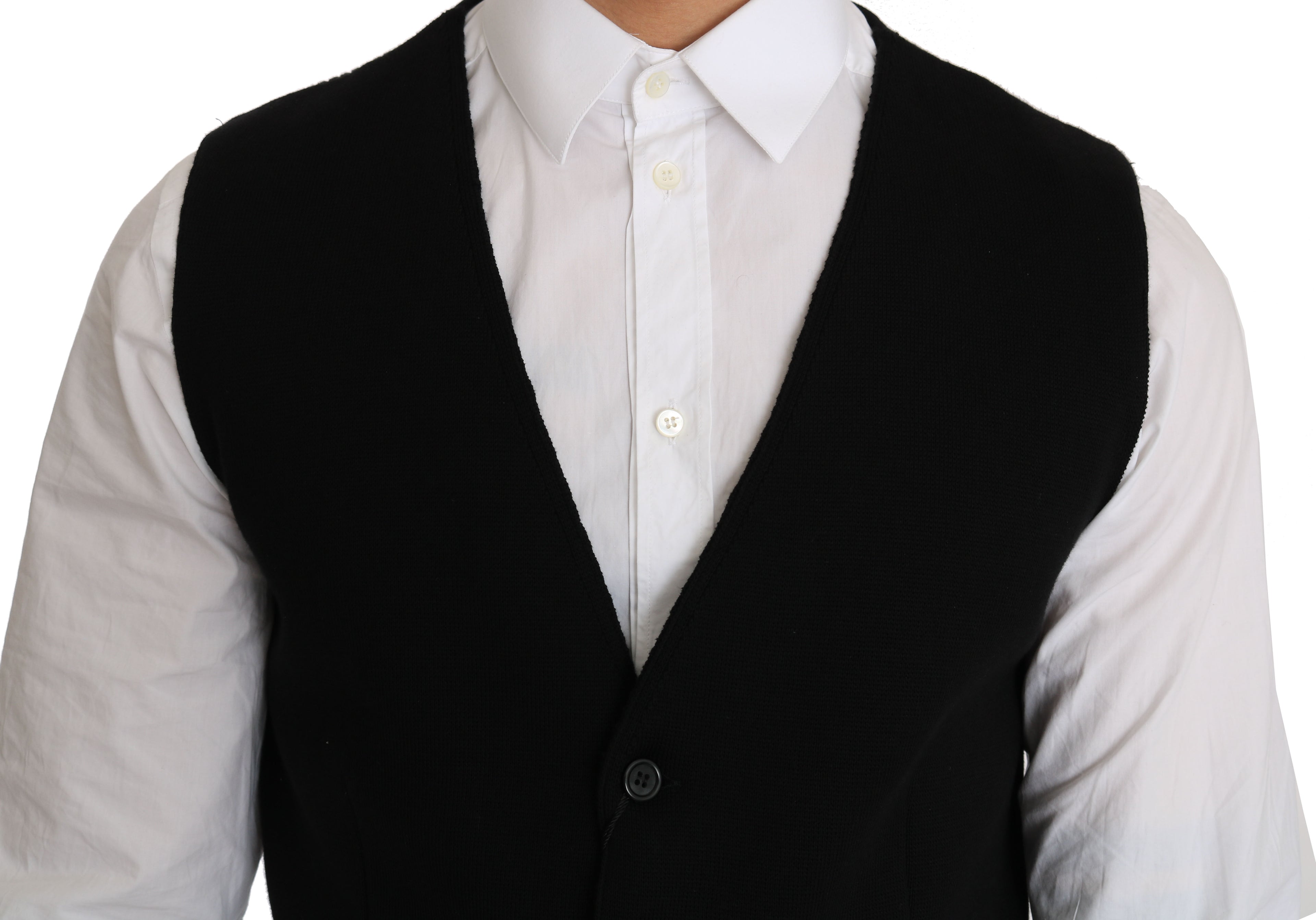 Dolce &amp; Gabbana – Elegante, schwarze Weste aus Baumwolle