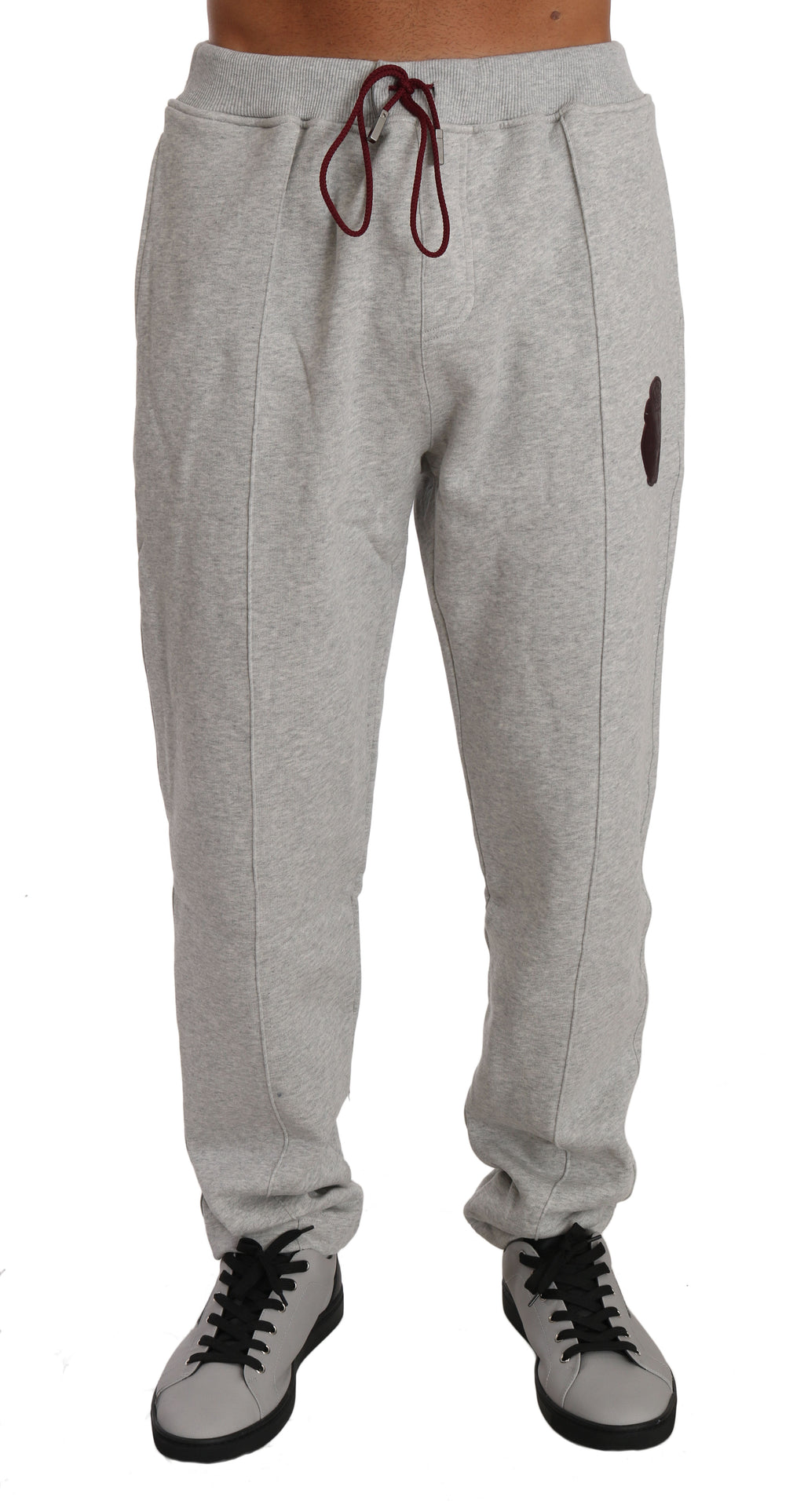 Billionaire Italian Couture – Elegantes graues Trainingsanzug-Ensemble mit Kapuze