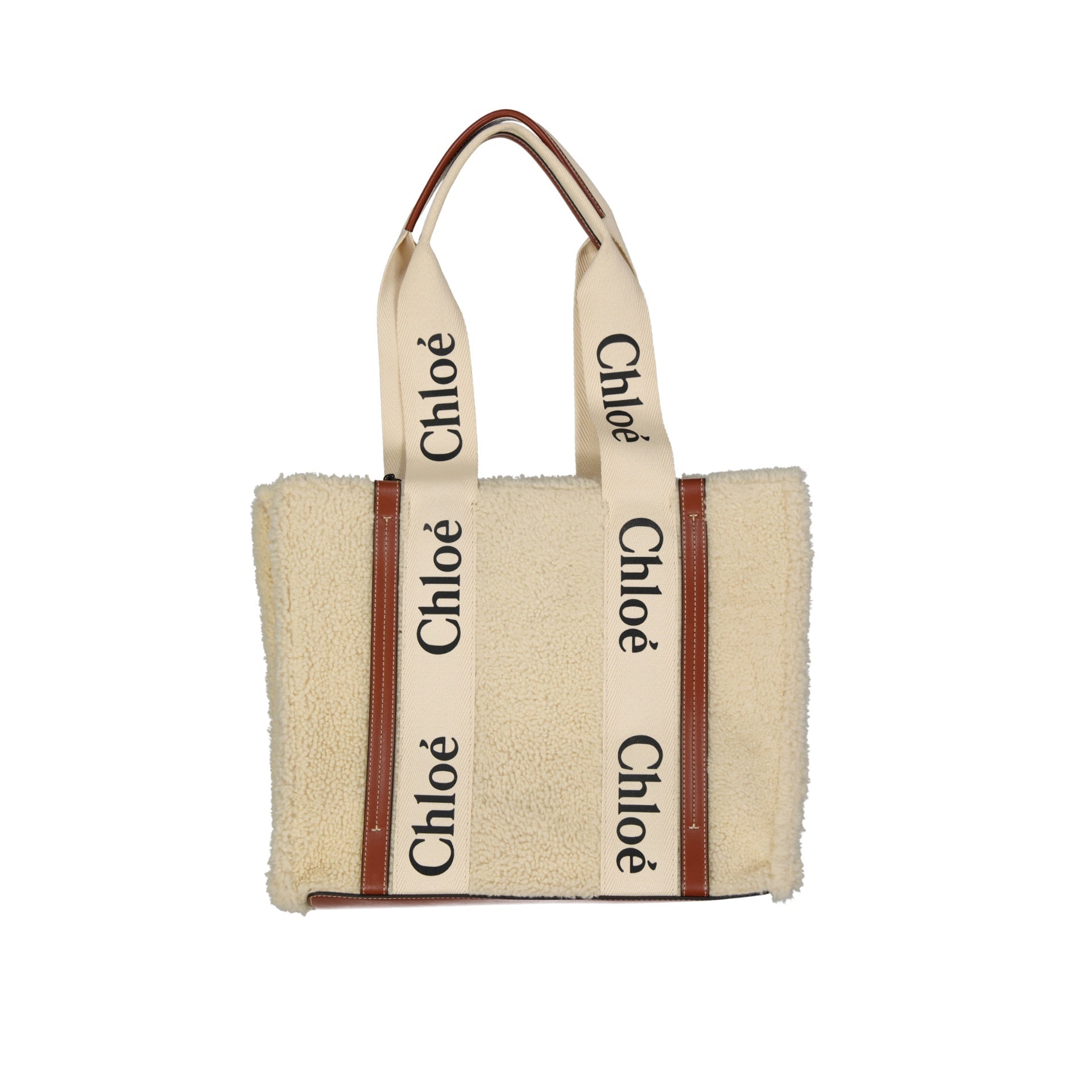 Chloe' Chloé Woody Shearling Tote Bag One size – Siebentaschen
