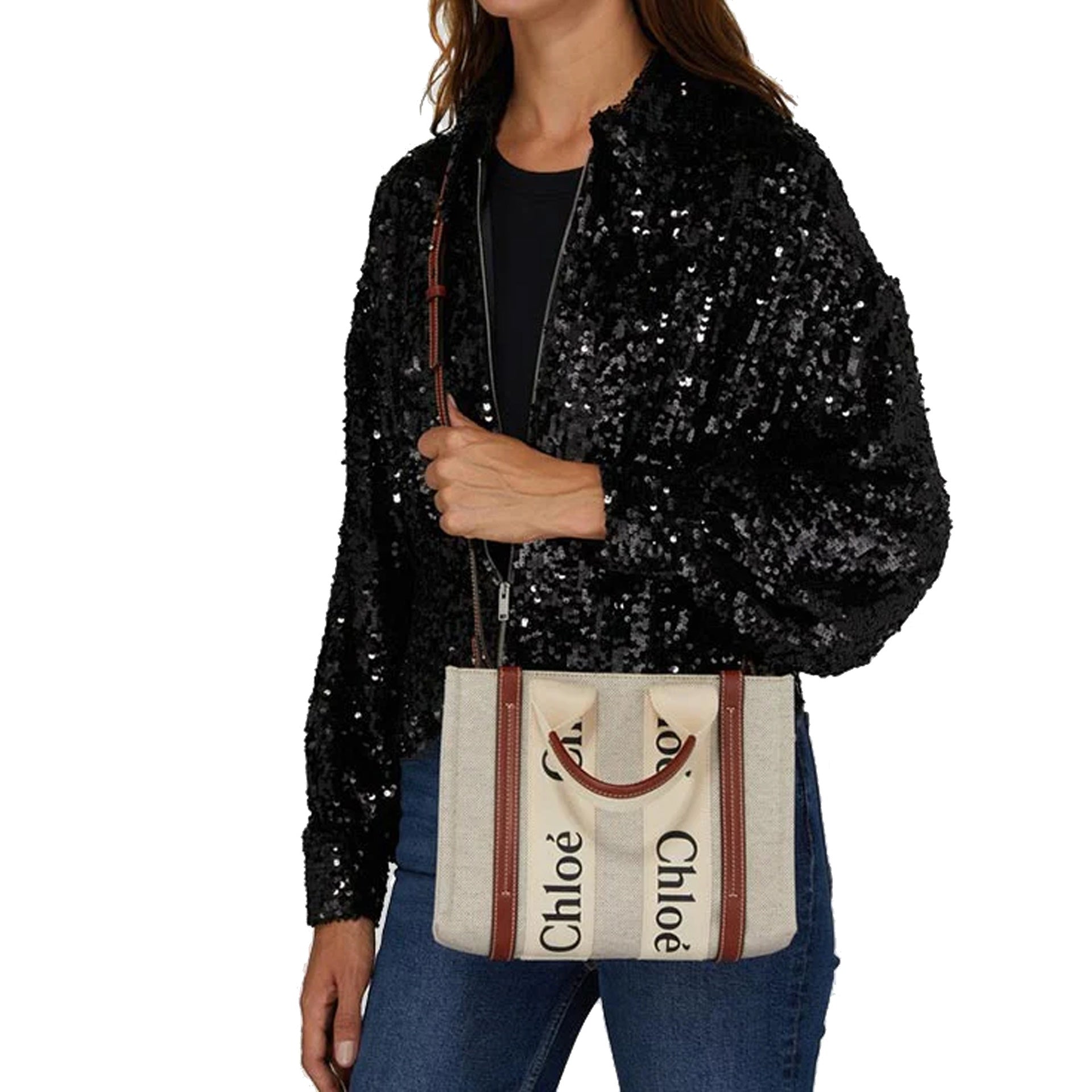 Chloe' Woody Small Tote Bag - WOMEN BAGS - CHLOE' - Tluxy New