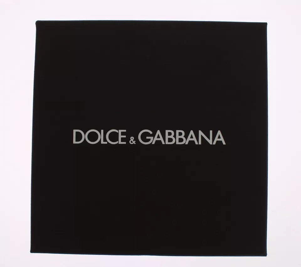 Dolce &amp; Gabbana – Schlüsselanhänger mit Sucherkette aus Raffia-Leder in Braun und Gold