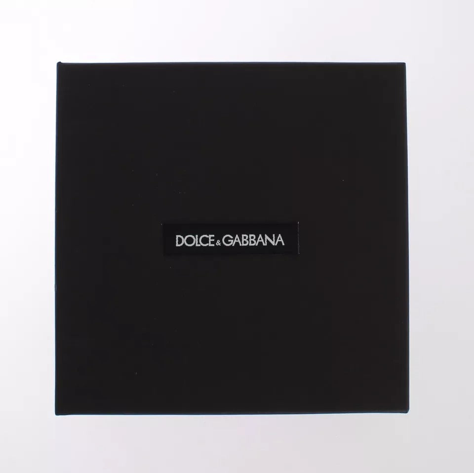 Dolce &amp; Gabbana – Schlüsselanhänger mit mehrfarbigem Raffia-Leder und Verschlussfinderkette
