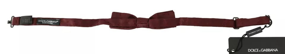 Dolce &amp; Gabbana Bordeauxfarbene, verstellbare Fliege aus Seidenblumen-Faille