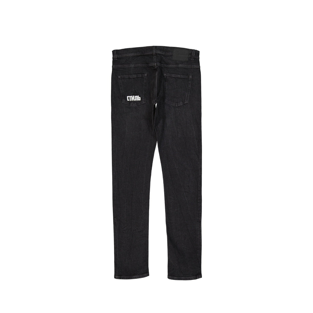 Heron Preston Cotton Denim Slim Jeans