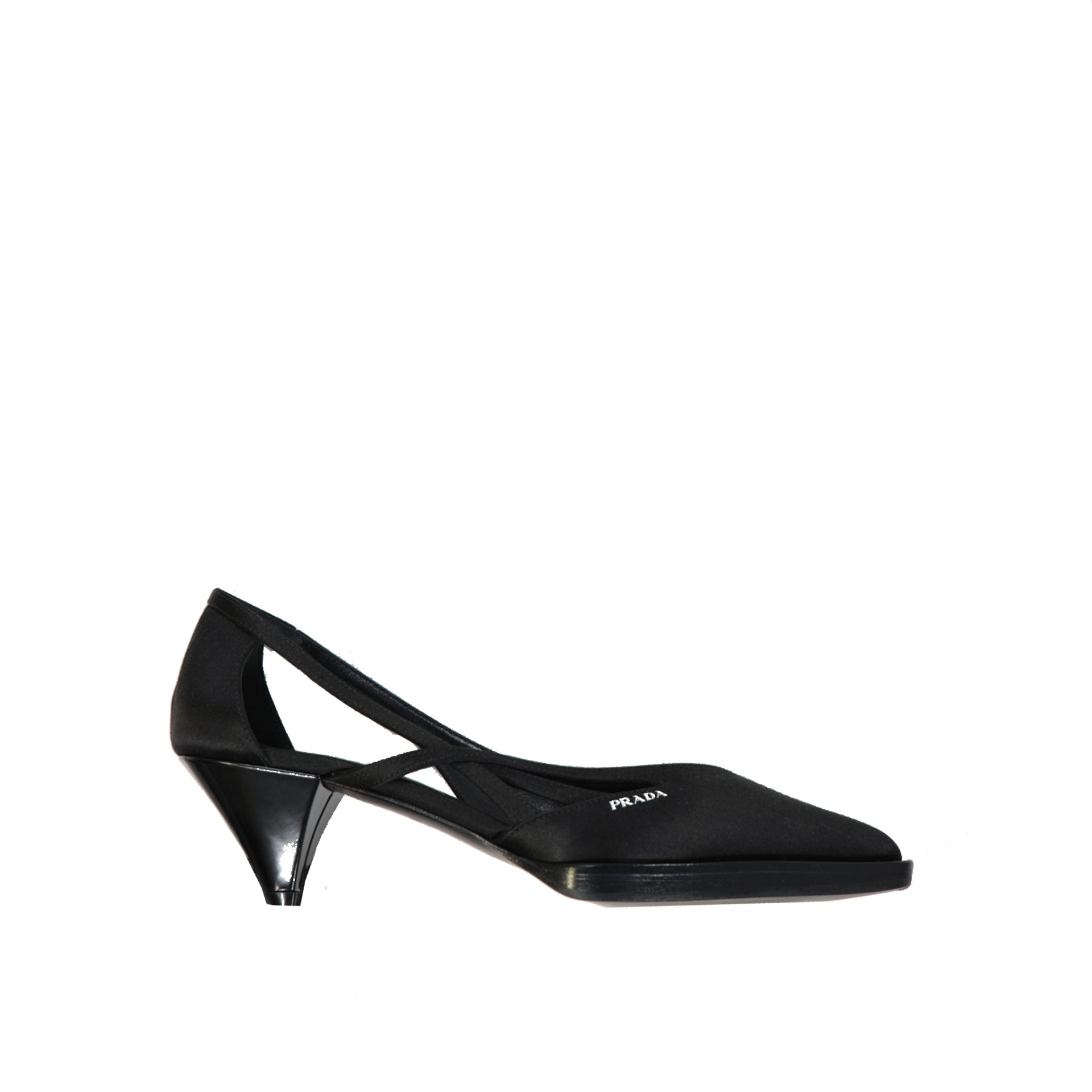 Prada 55mm Cut-Out Satin Pumps