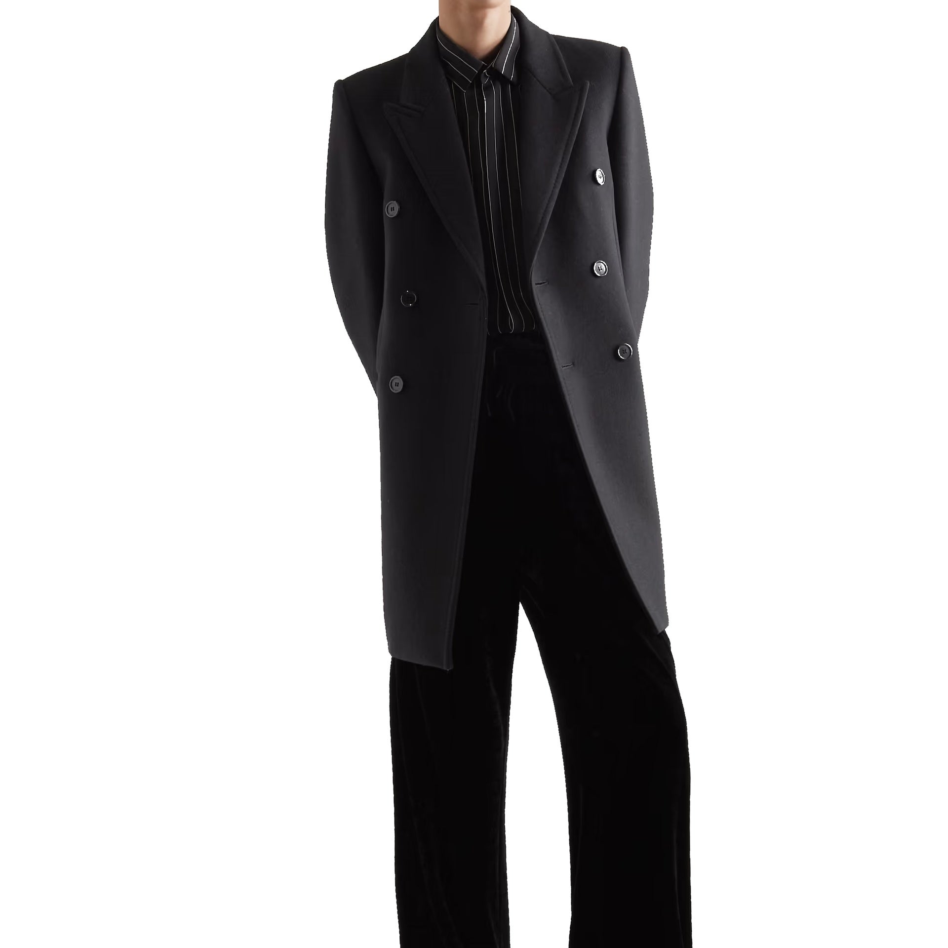Saint Laurent Double-Breasted Wool Coat – Siebentaschen