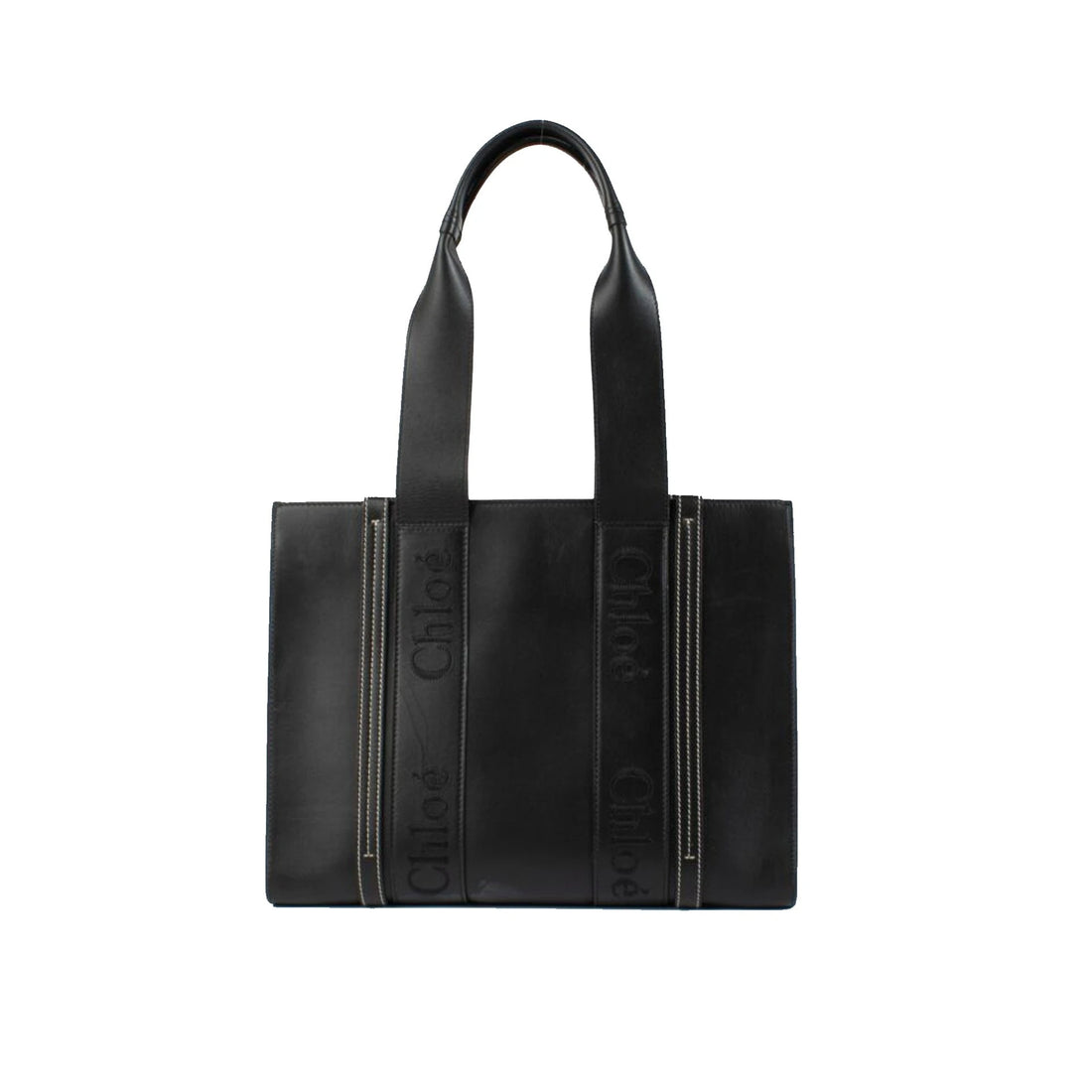 Chloe Woody Medium Leather Tote Bag