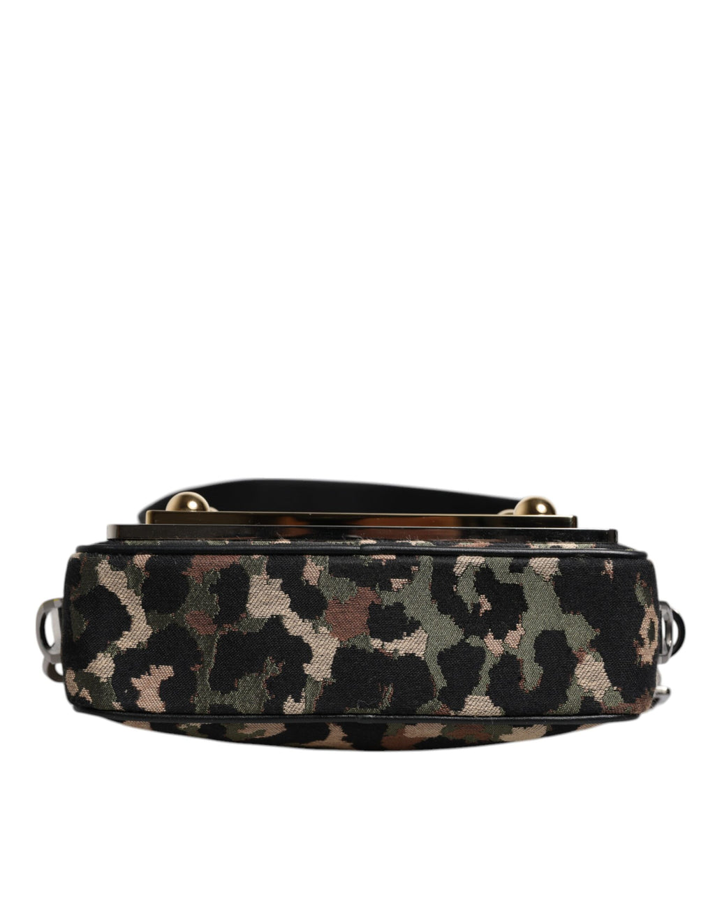 Dolce &amp; Gabbana – Mehrfarbige Umhängetasche aus Jacquard mit DG-Logo und Leopardenmuster