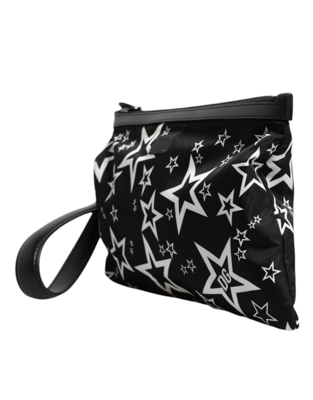 Dolce &amp; Gabbana Clutch mit schwarzem und weißem Sternenmuster