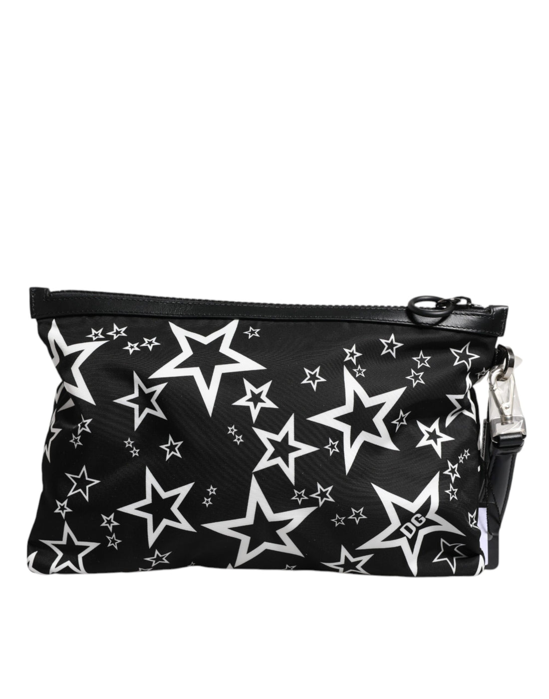 Dolce &amp; Gabbana Clutch mit schwarzem und weißem Sternenmuster