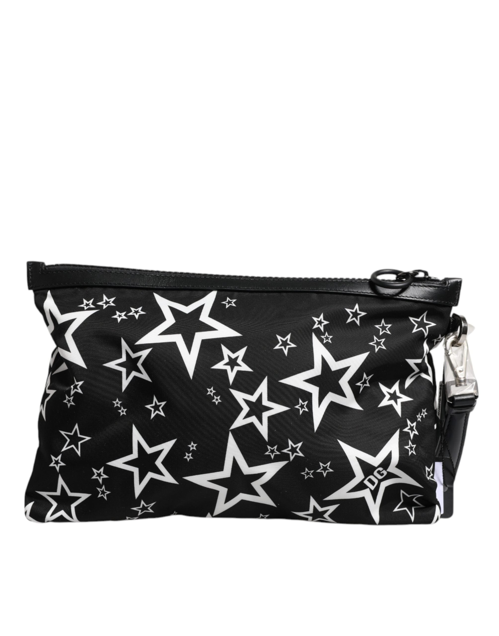 Dolce &amp; Gabbana Clutch mit schwarzem und weißem Sternenmuster