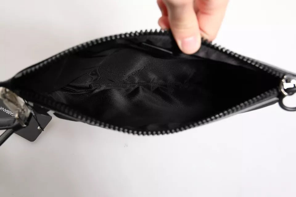 Dolce &amp; Gabbana Clutch mit schwarzem und weißem Sternenmuster
