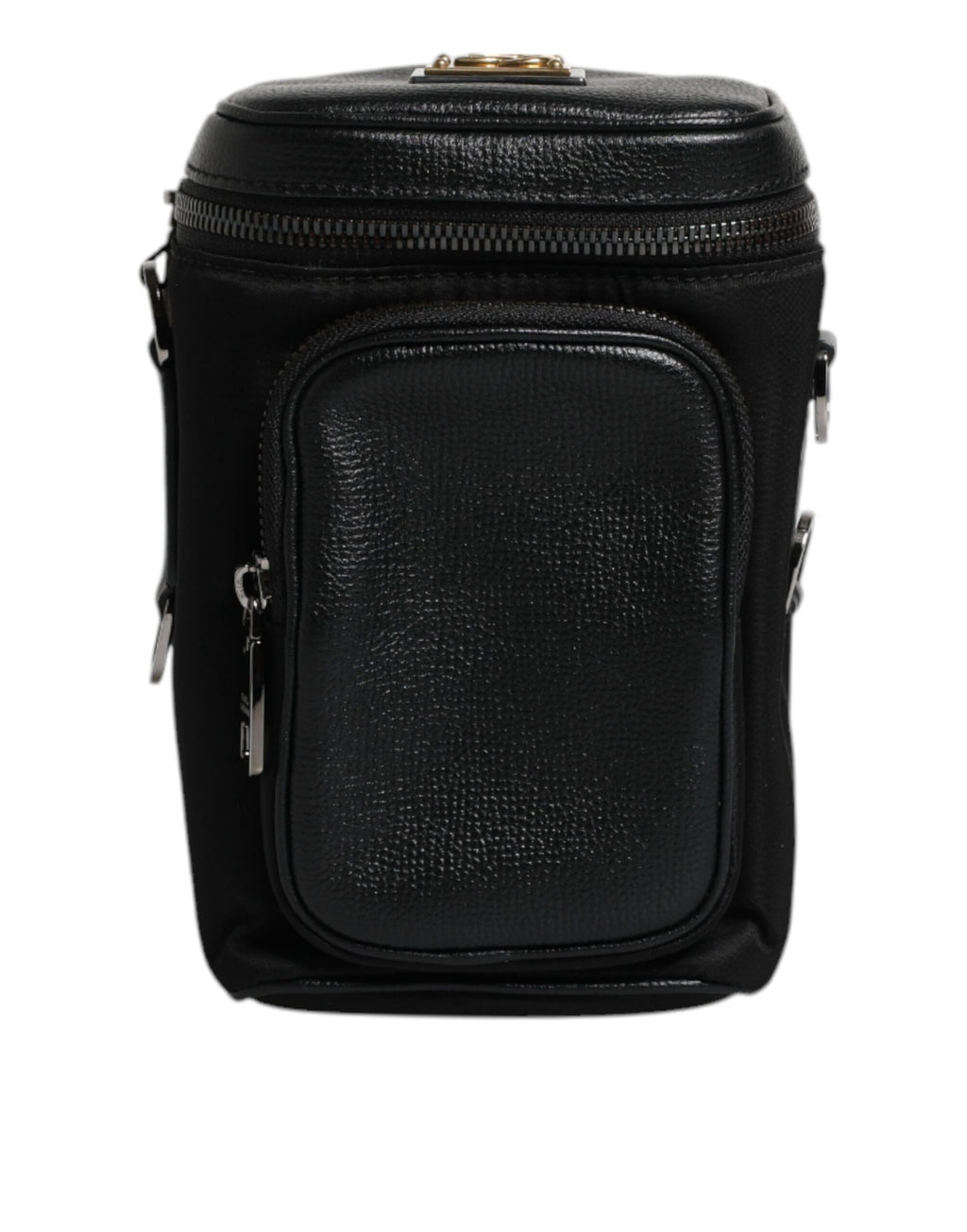 Dolce &amp; Gabbana – Schwarze Umhängetasche aus Leder mit Logo