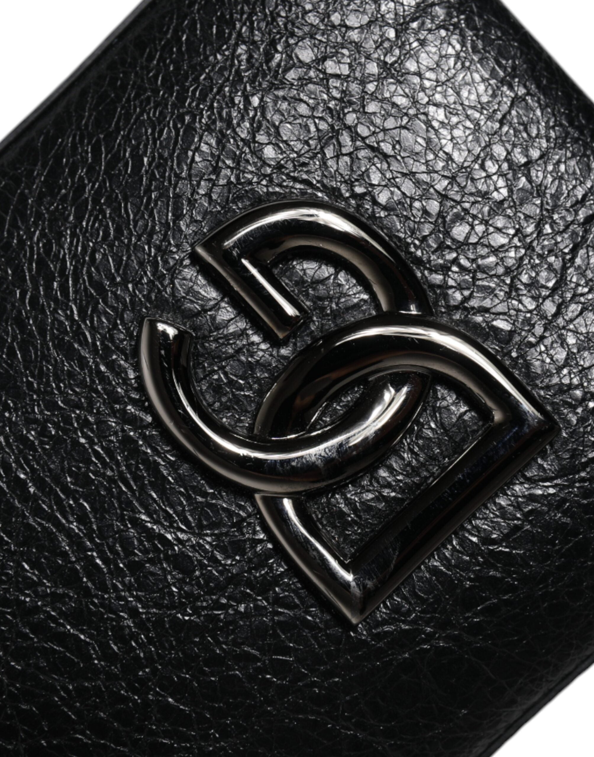 Dolce &amp; Gabbana Schwarze Lederhandtasche, Umhängetasche mit Kette