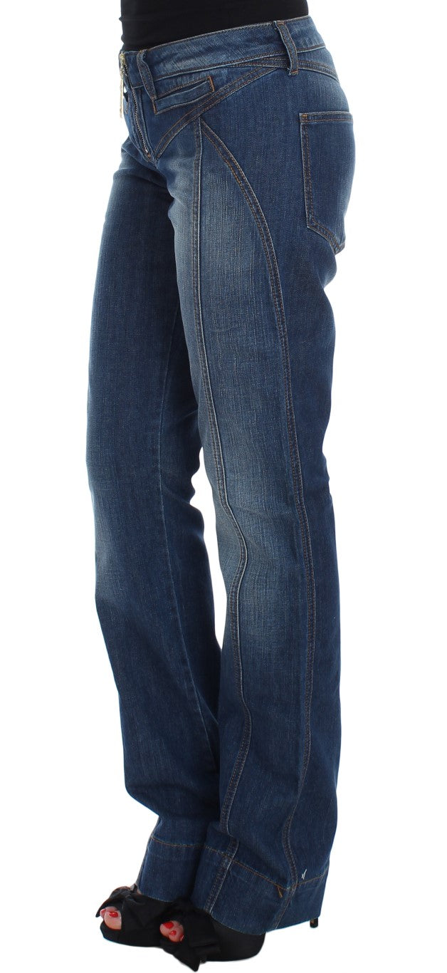 Cavalli Chic Bootcut-Jeans in blauer Waschung