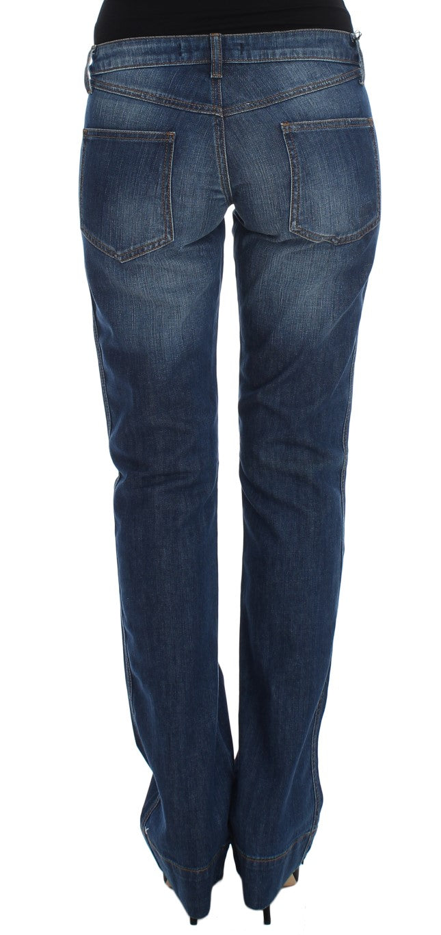 Cavalli Chic Bootcut-Jeans in blauer Waschung