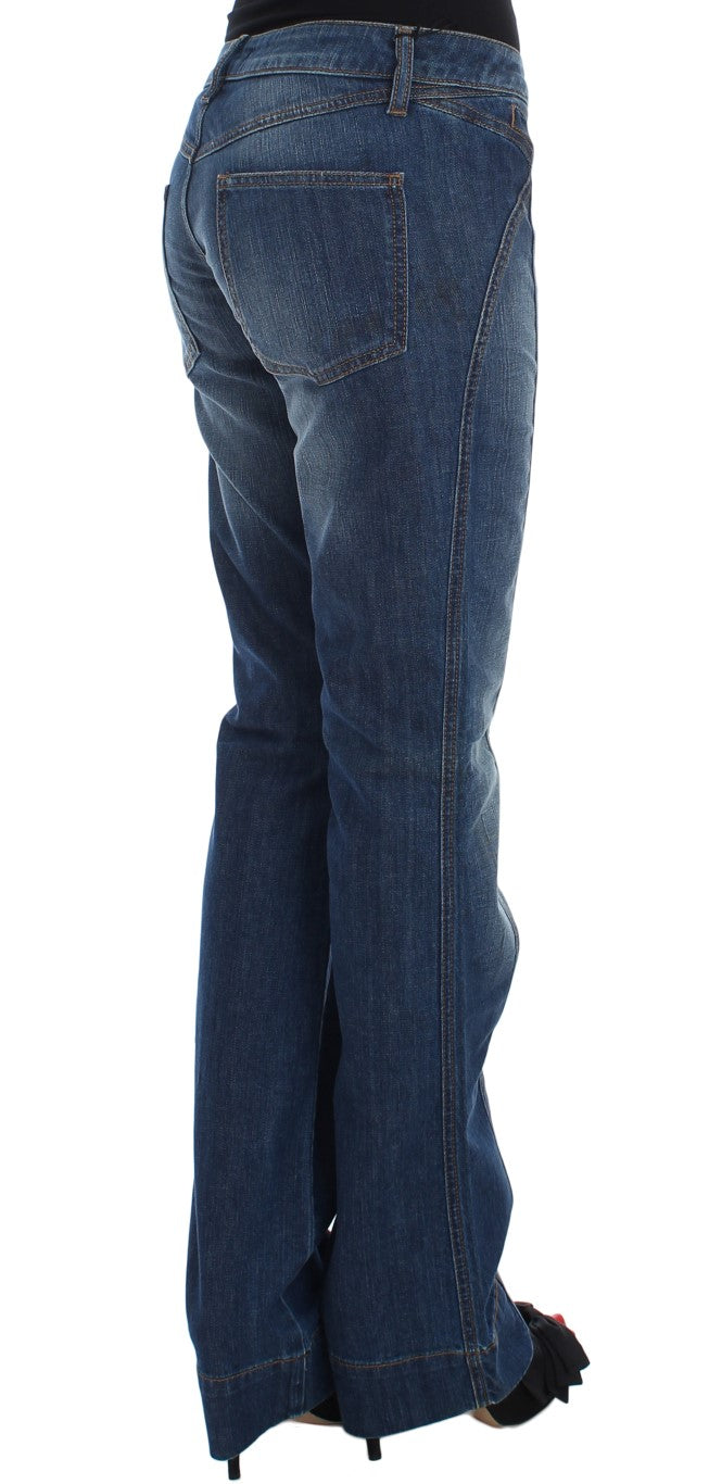 Cavalli Chic Bootcut-Jeans in blauer Waschung
