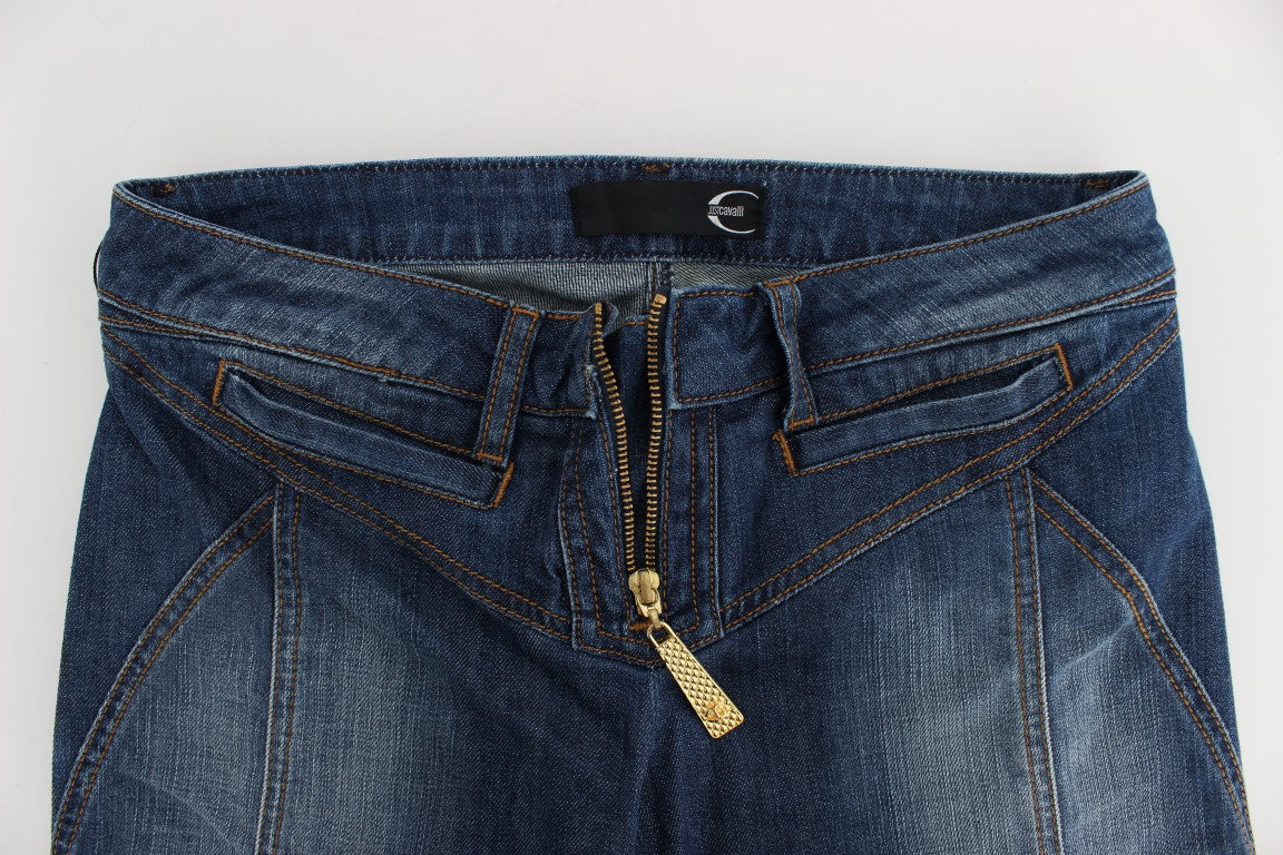 Cavalli Chic Bootcut-Jeans in blauer Waschung