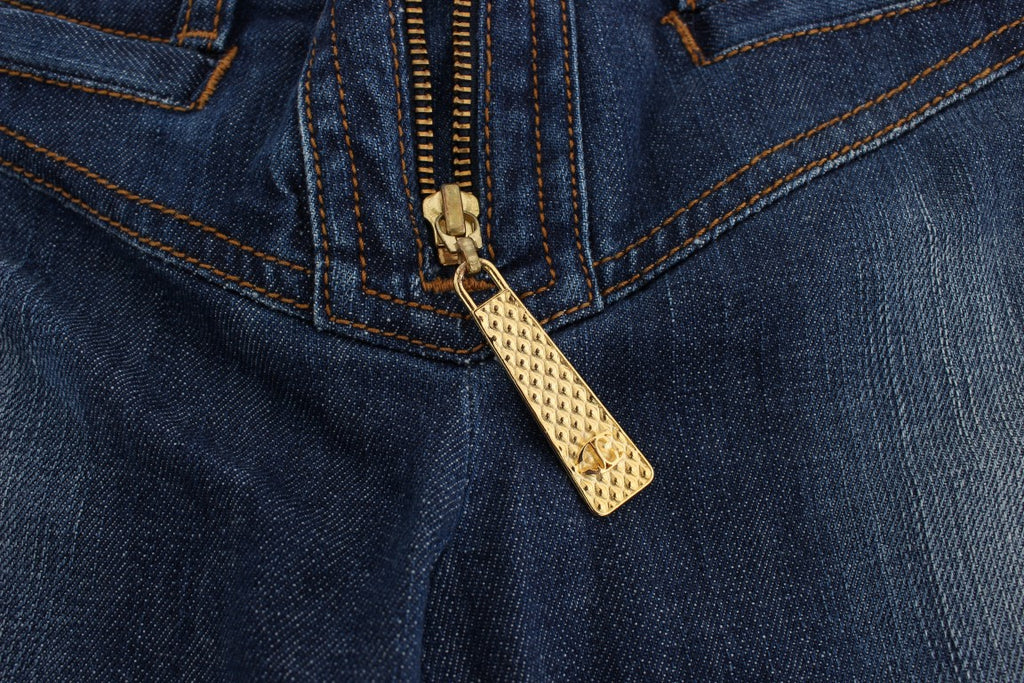 Cavalli Chic Bootcut-Jeans in blauer Waschung