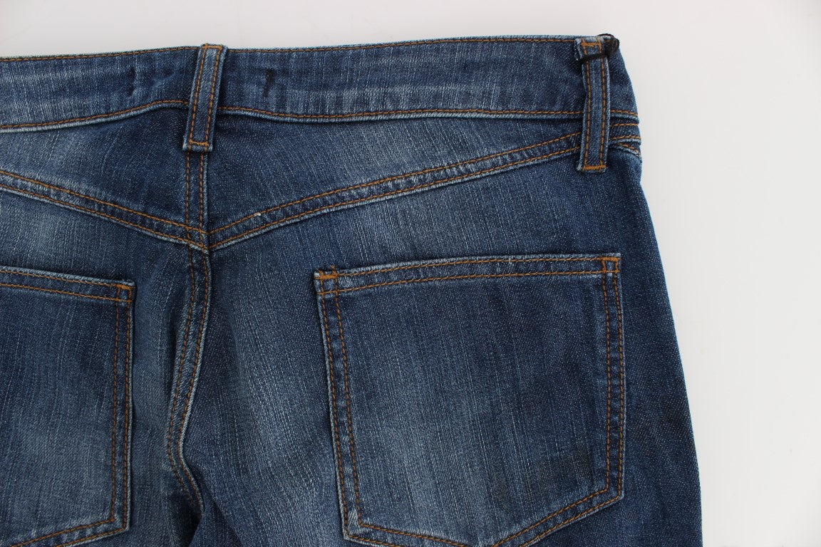 Cavalli Chic Bootcut-Jeans in blauer Waschung