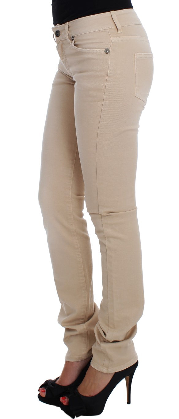 Cavalli Beige Slim Fit Jeans aus Baumwollstretch