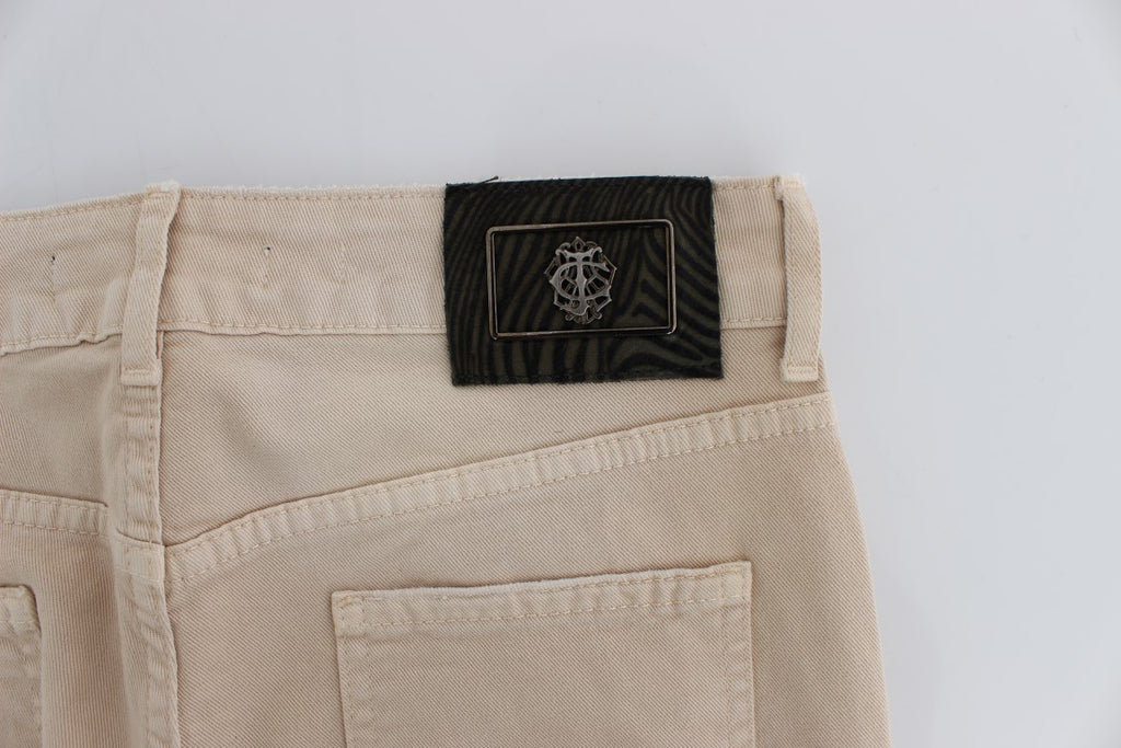 Cavalli Beige Slim Fit Jeans aus Baumwollstretch