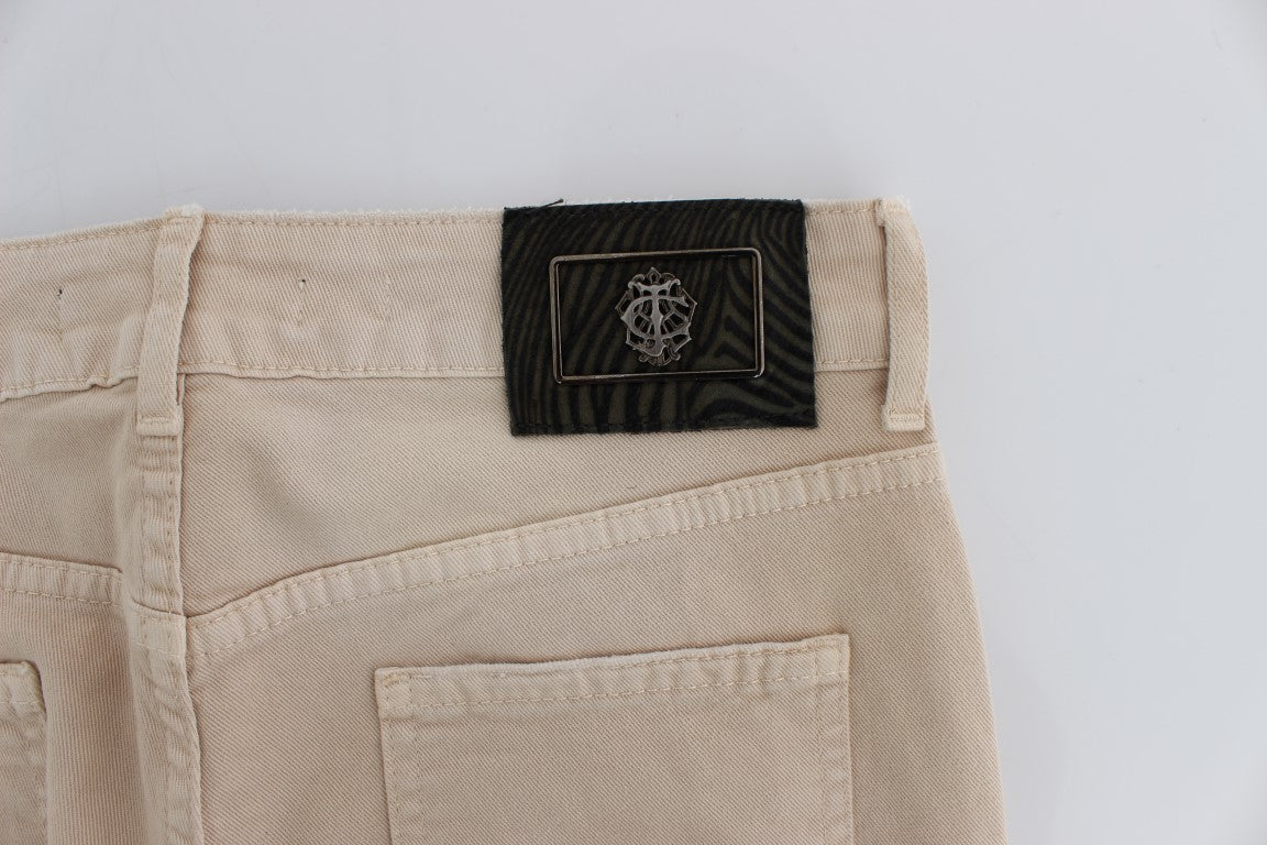 Cavalli Beige Slim Fit Jeans aus Baumwollstretch