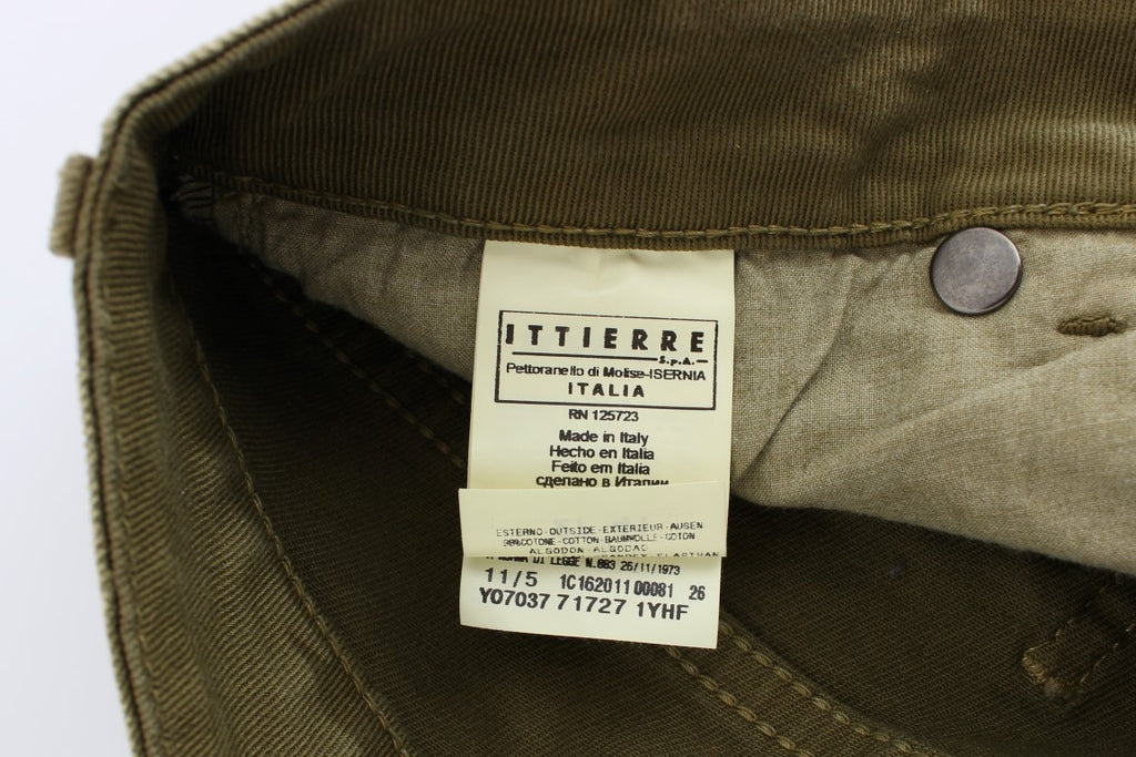 Cavalli – Grüne Slim Fit-Jeans aus Baumwollstretch