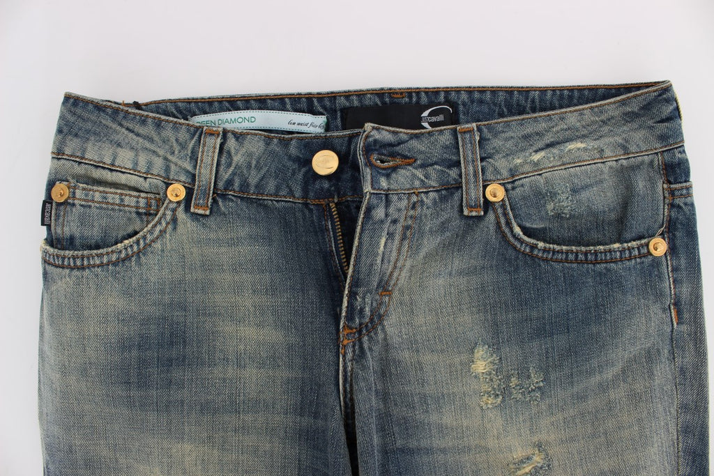 Cavalli – Sleek Flair Leg – Niedrig taillierter Denim