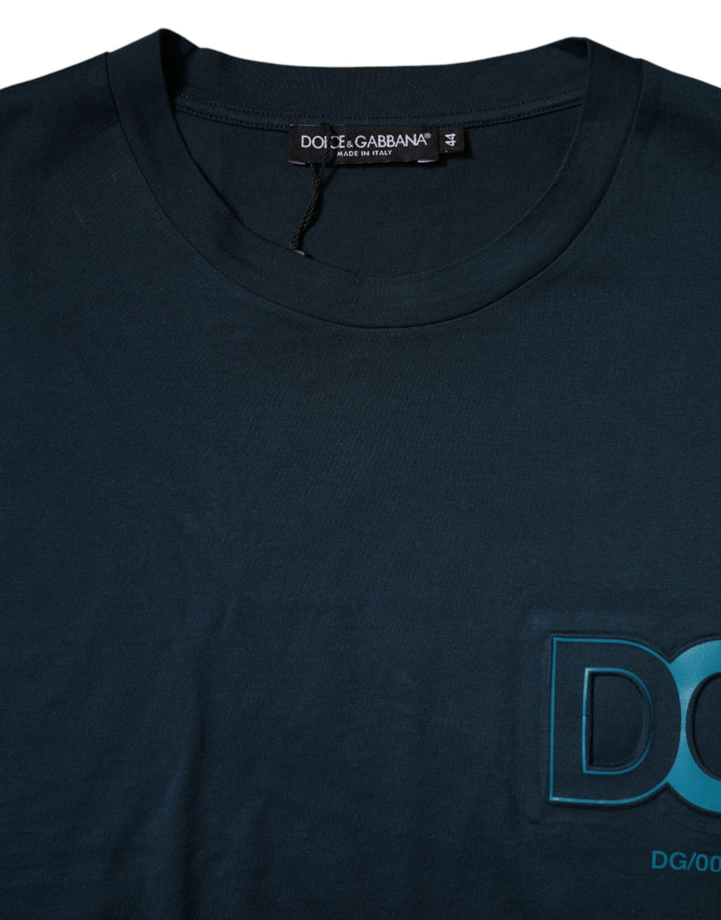 Dolce &amp; Gabbana – Blaues T-Shirt mit Rundhalsausschnitt und kurzen Ärmeln