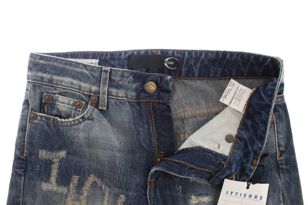 Cavalli – Elegante Flare-Fit-Jeans in Blau