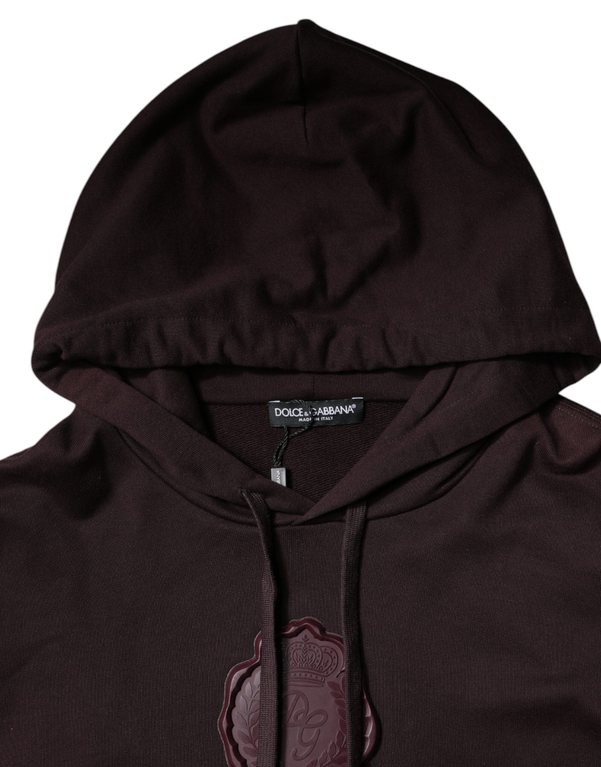 Dolce &amp; Gabbana Braunes Herren-Sweatshirt mit Kapuze aus Baumwolle