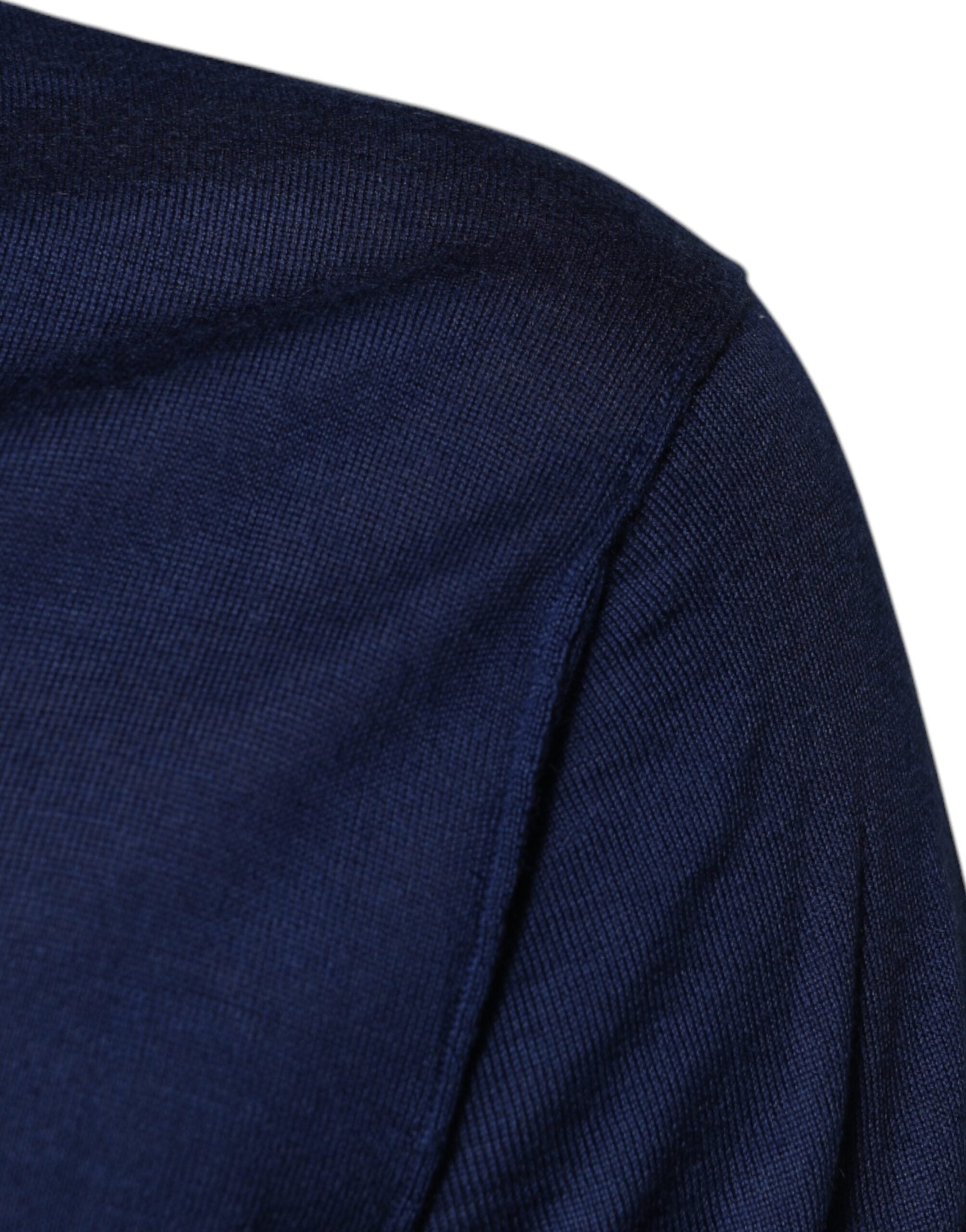 Dolce &amp; Gabbana – Pullover aus Kaschmir mit V-Ausschnitt in Marineblau