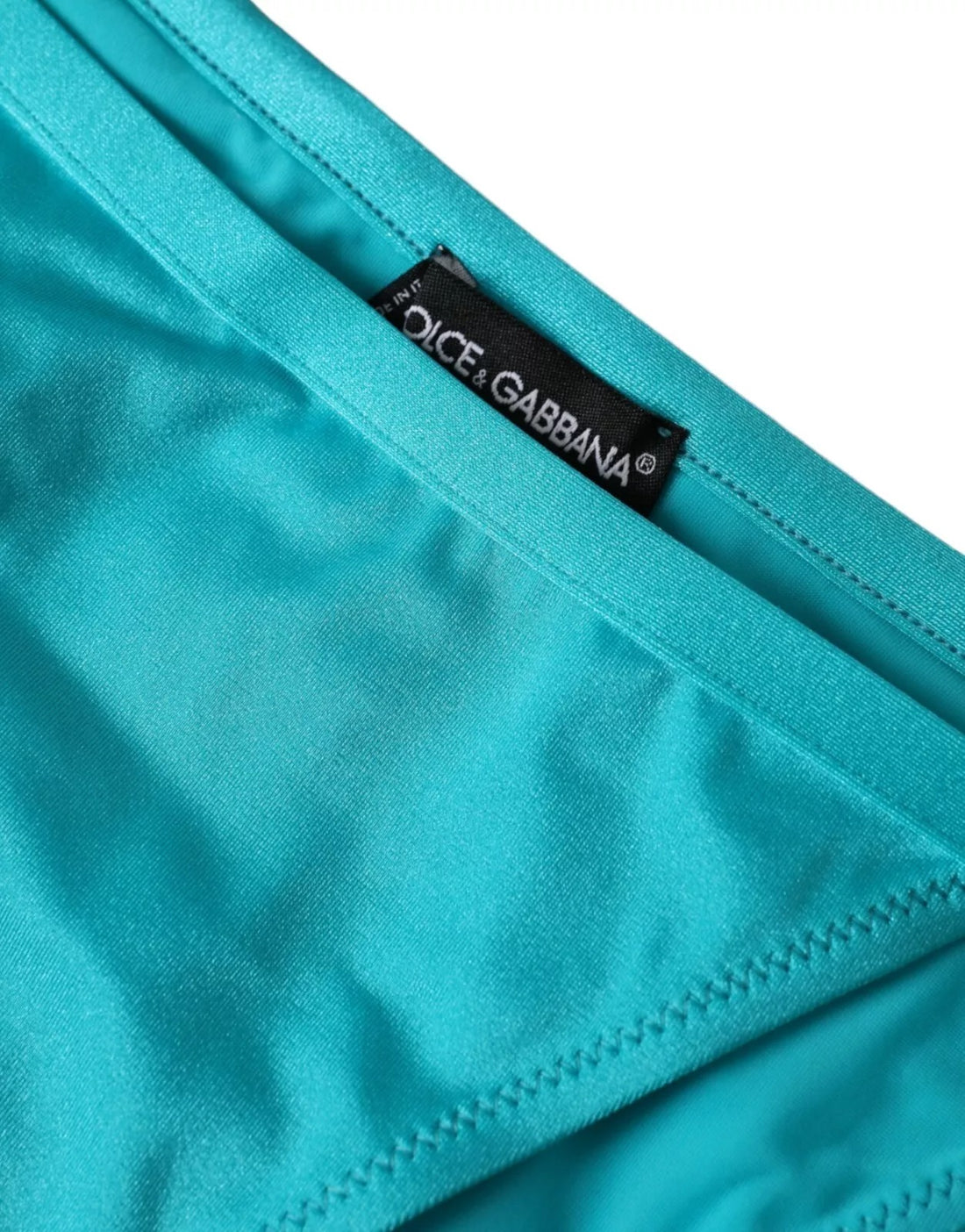 Dolce &amp; Gabbana Blau Grün Nylon Beachwear Bademode Bottom Bikini