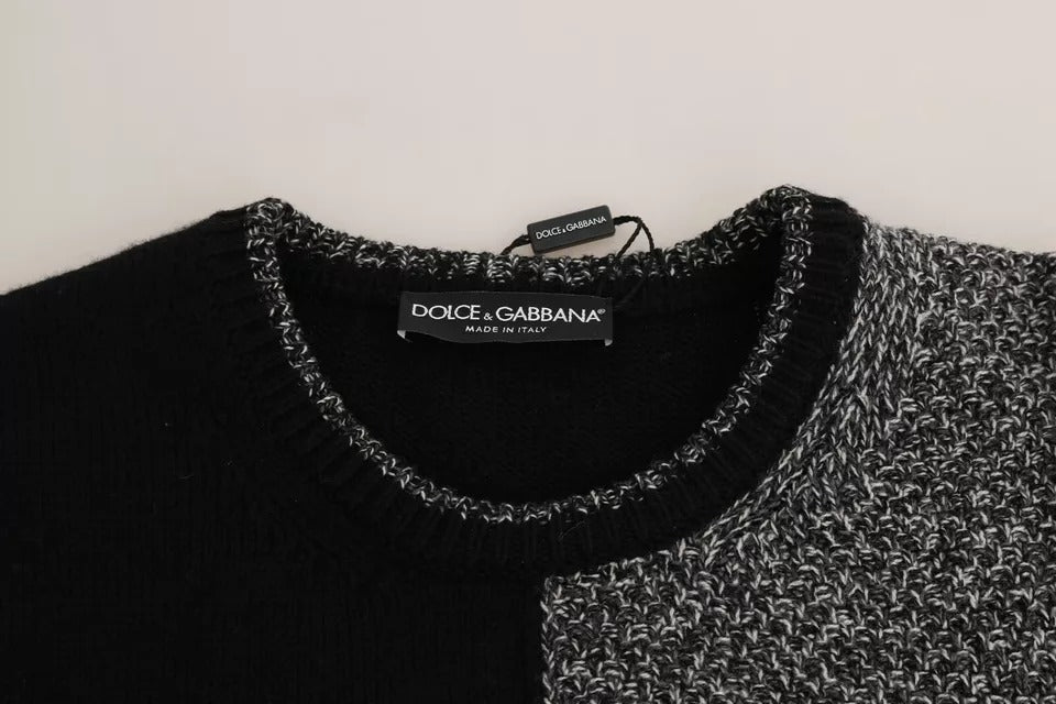 Dolce &amp; Gabbana Mehrfarbiger Strickpullover aus Kaschmirwolle mit KING Knight Monkey