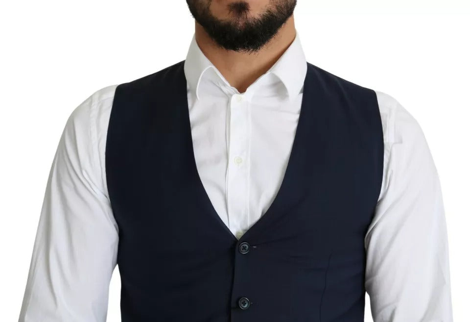 Dolce &amp; Gabbana Marineblaue Weste für formelle Anlässe für Herren