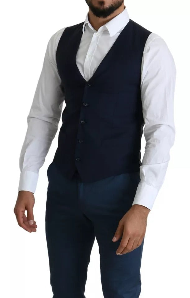 Dolce &amp; Gabbana Marineblaue Weste für formelle Anlässe für Herren