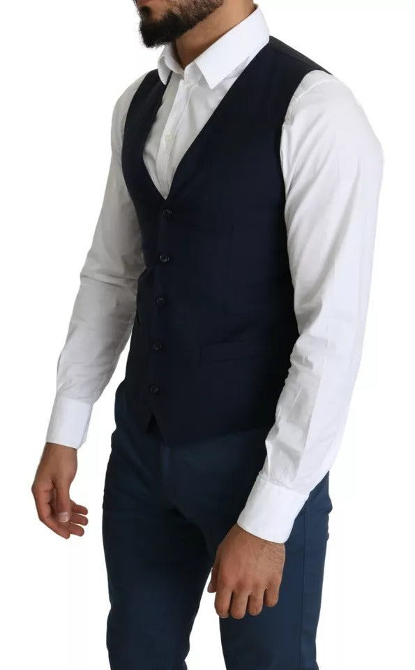 Dolce &amp; Gabbana Marineblaue Weste für formelle Anlässe für Herren