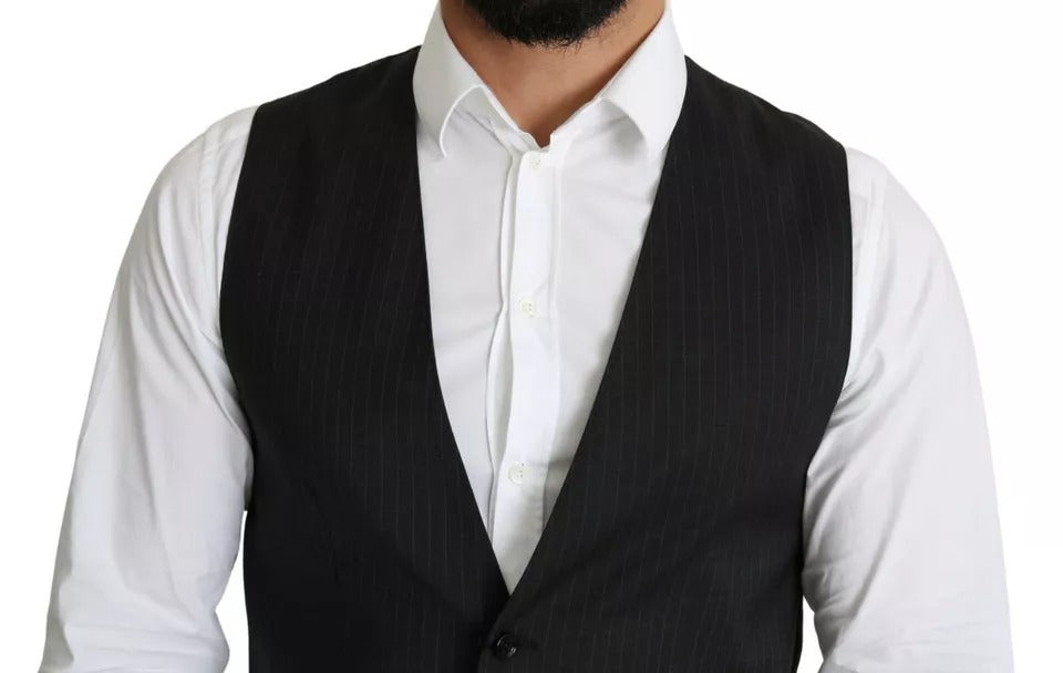 Dolce &amp; Gabbana Schwarze Herren Weste mit formeller Personalausstattung