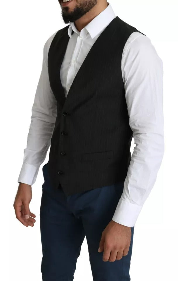 Dolce &amp; Gabbana Schwarze Herren Weste mit formeller Personalausstattung