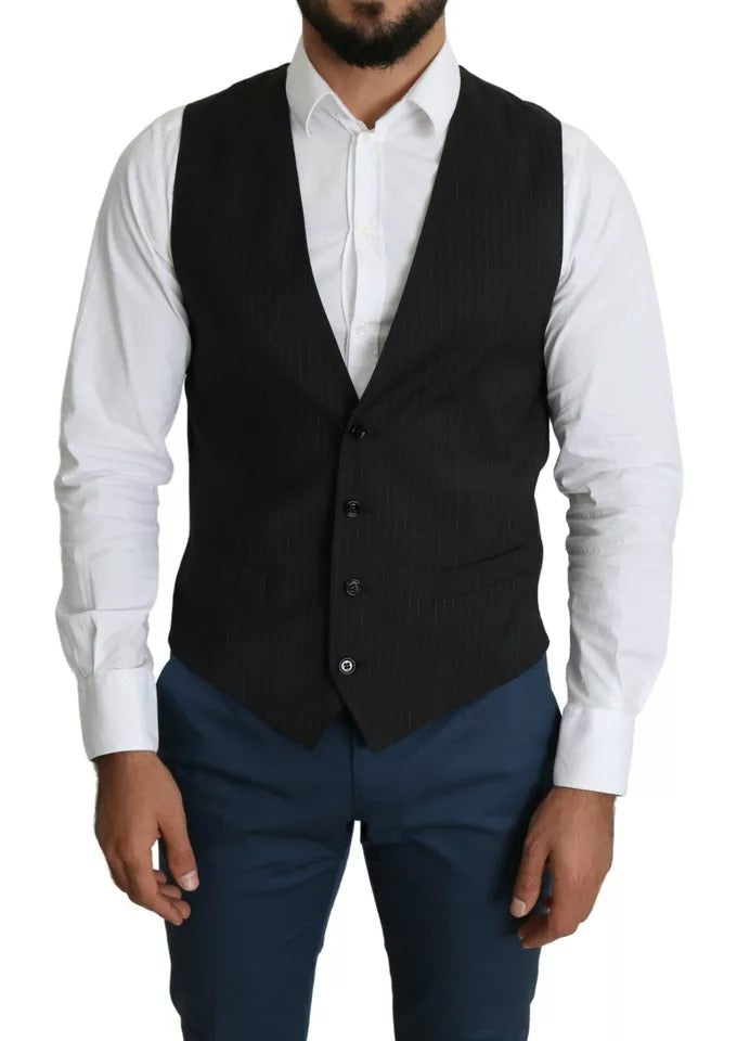 Dolce &amp; Gabbana Schwarze Herren Weste mit formeller Personalausstattung