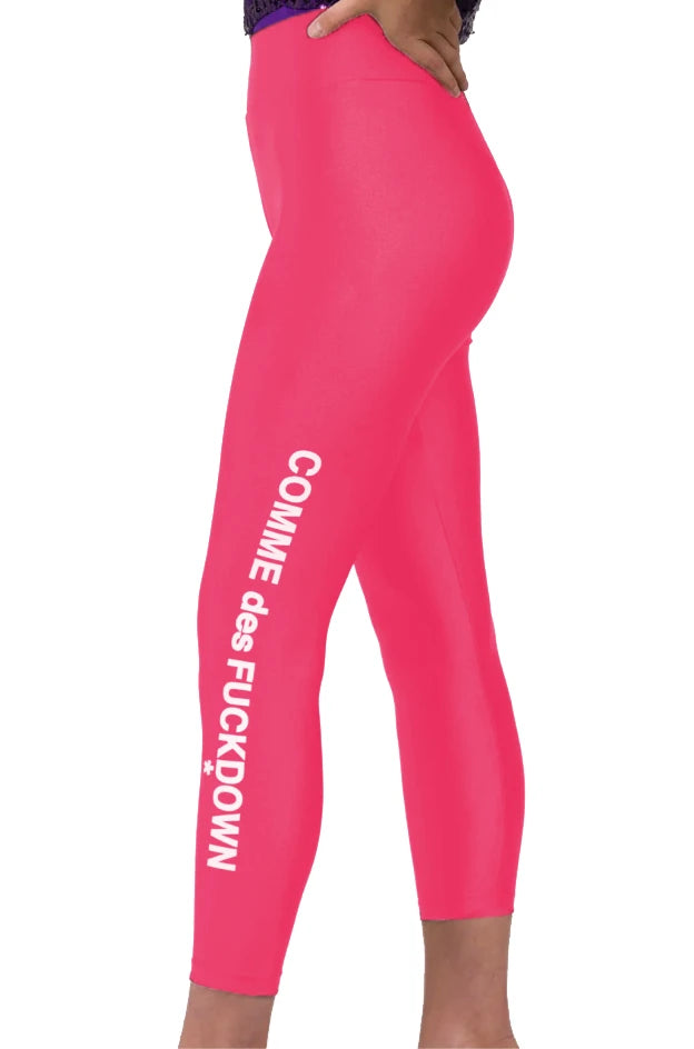 Comme Des Fuckdown Leggings Pink Woman