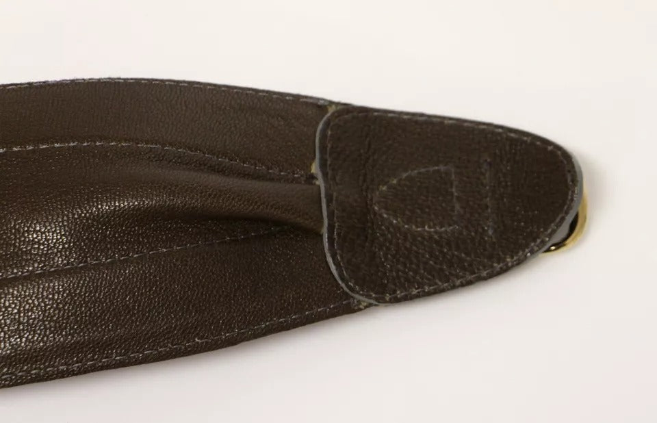 Dolce &amp; Gabbana Brauner D&amp;G-Leder-Leinen-Logogürtel
