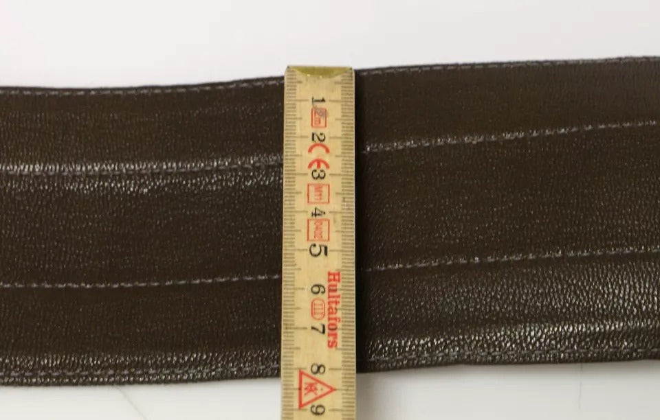 Dolce &amp; Gabbana Brauner D&amp;G-Leder-Leinen-Logogürtel