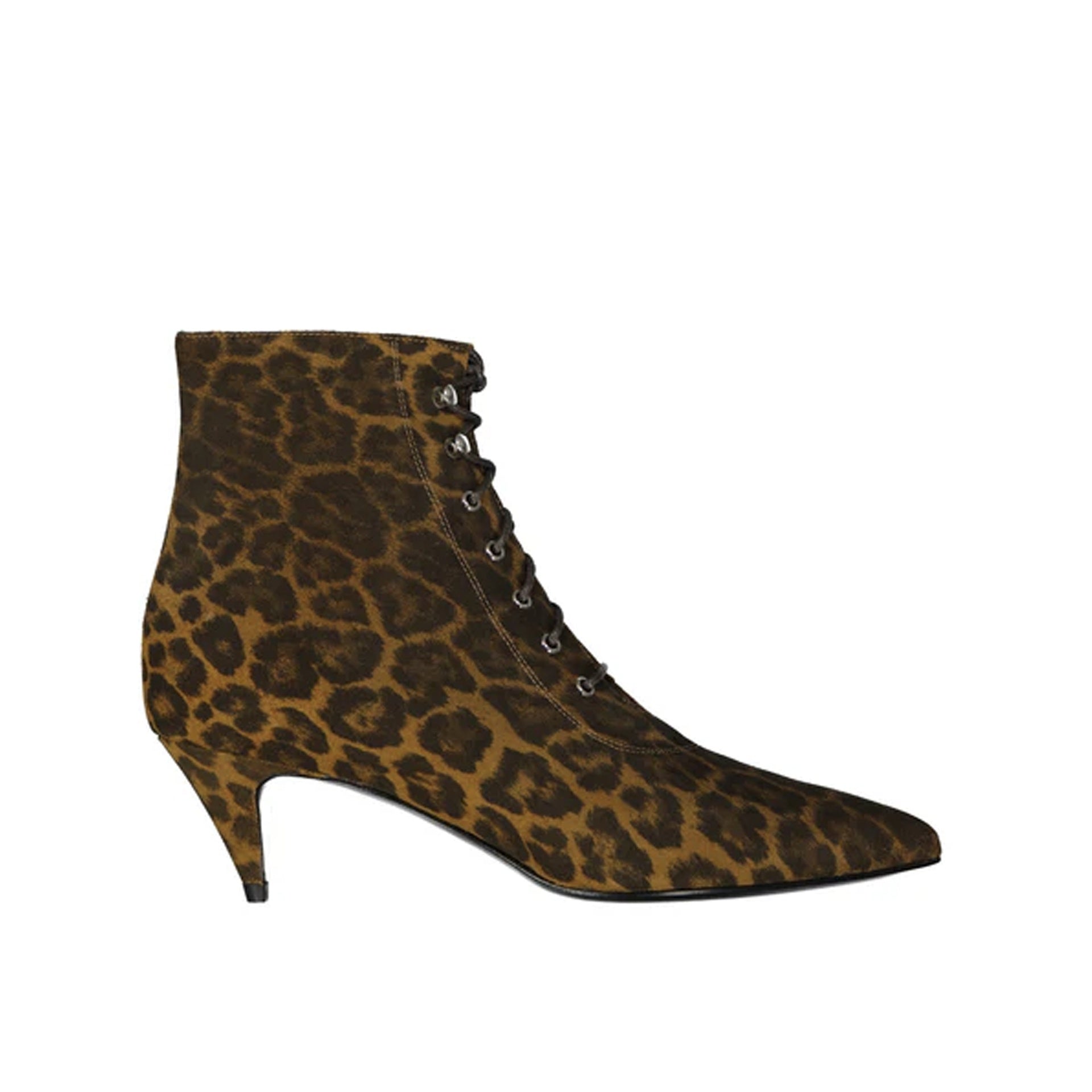 Saint Laurent Kiki Lace-Up Ankle Boots