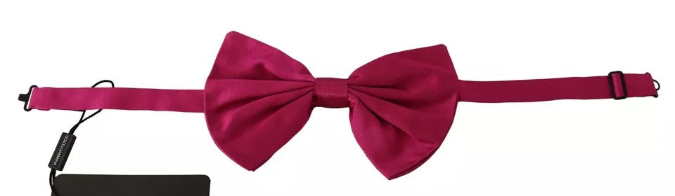 Dolce &amp; Gabbana Rosa 100% Seide Verstellbare Halsfliege Männer