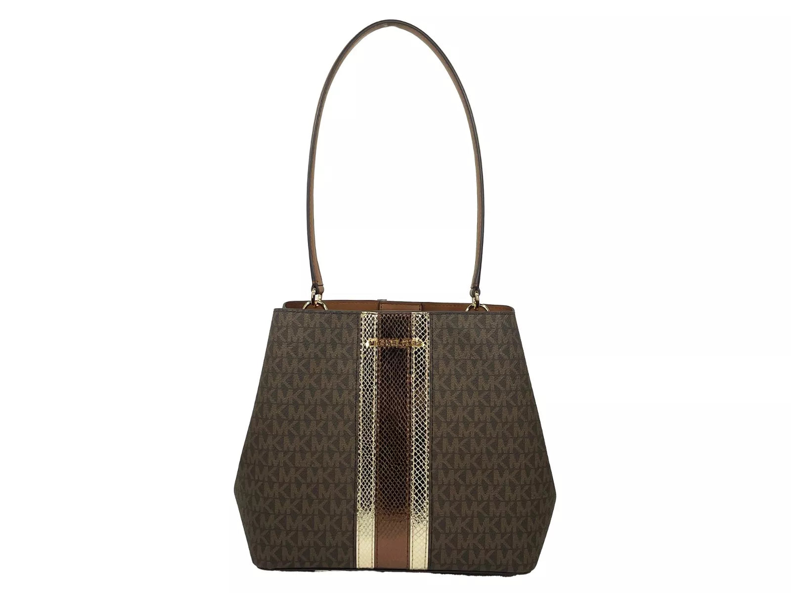 Michael Kors Medium Pratt Bucket Umhängetasche Braun
