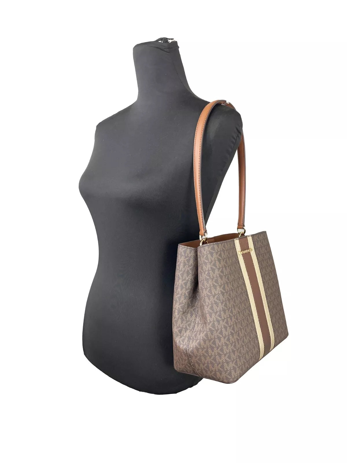 Michael Kors Medium Pratt Bucket Umhängetasche Braun