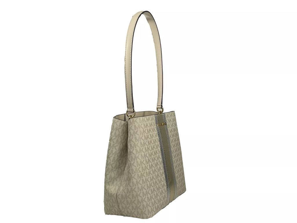 Michael Kors – Pratt Bucket – Umhängetasche, mittelgroß, Blassgold/Creme