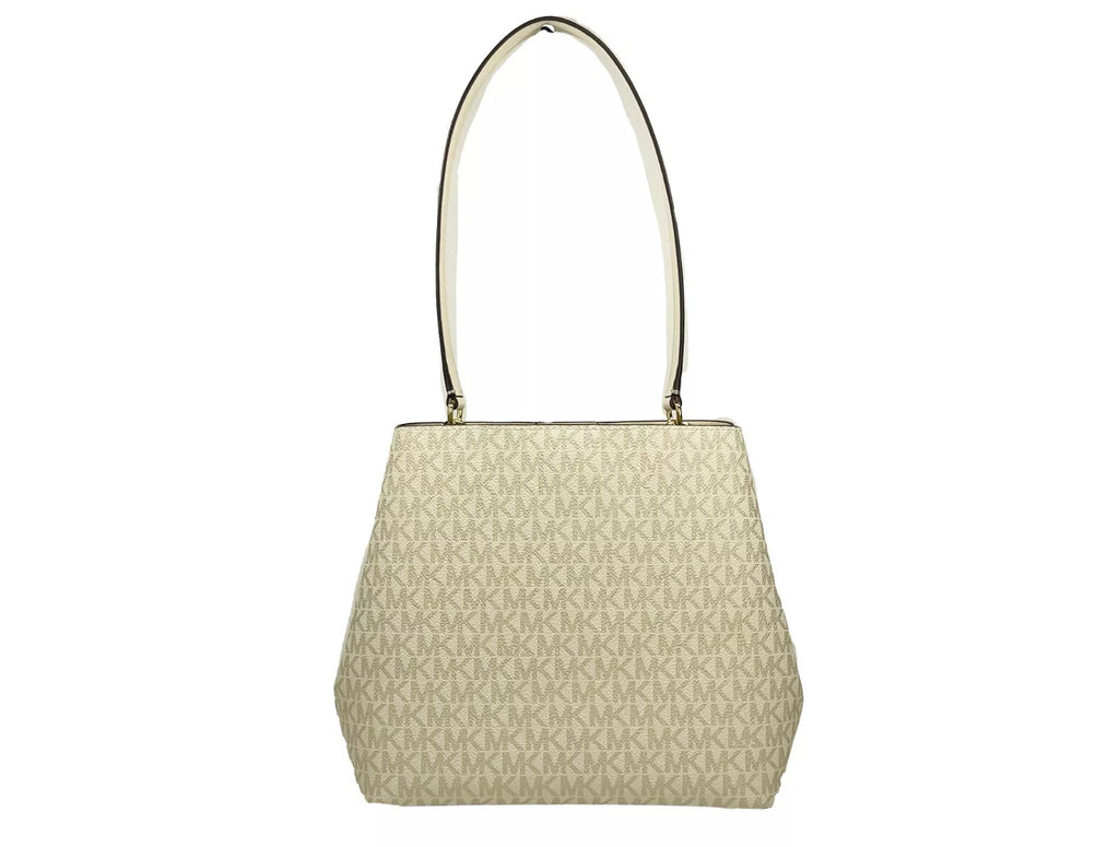 Michael Kors – Pratt Bucket – Umhängetasche, mittelgroß, Blassgold/Creme
